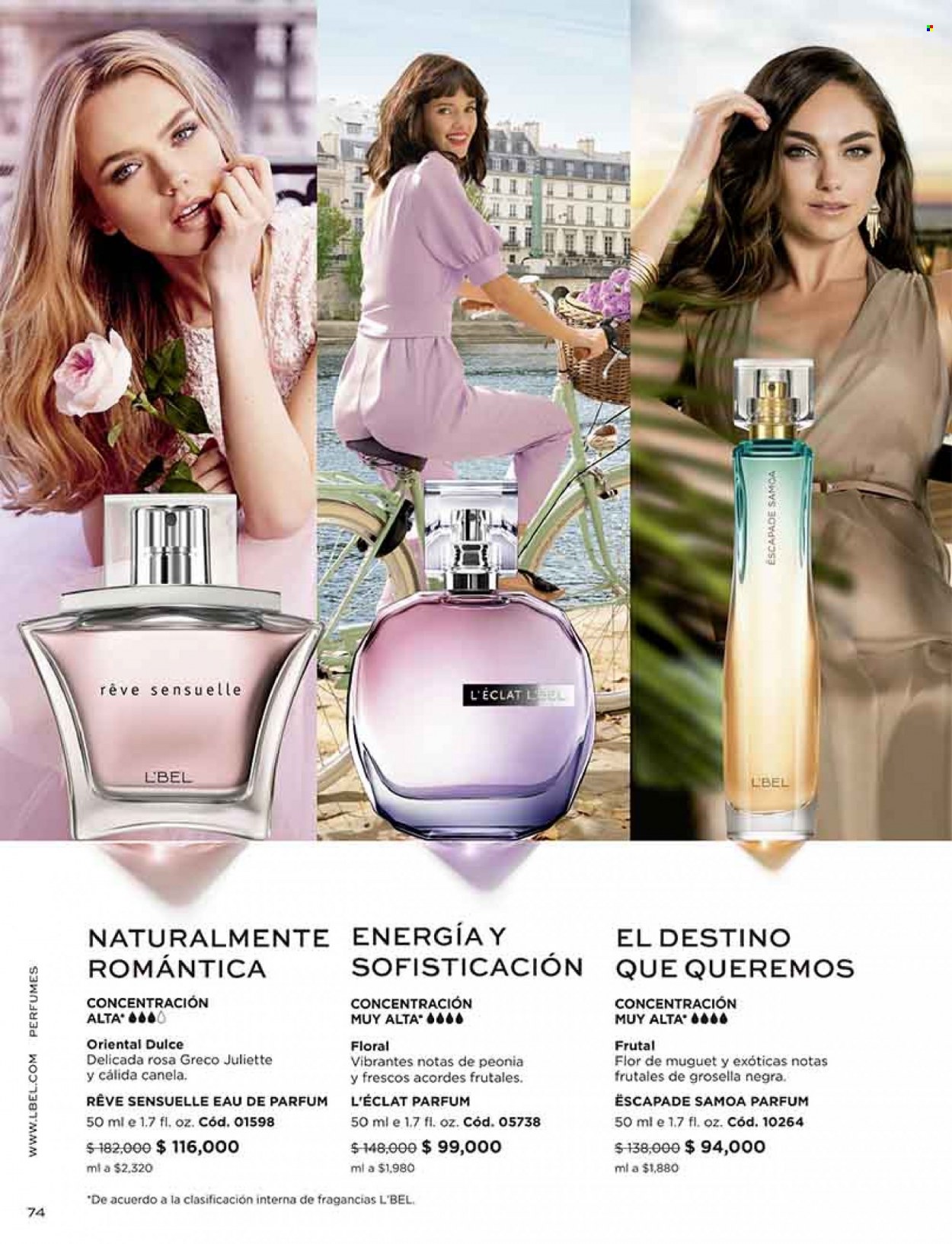 thumbnail - Folleto actual L'Bel - Ventas - perfume, Eclat, Sensuelle. Página 74.