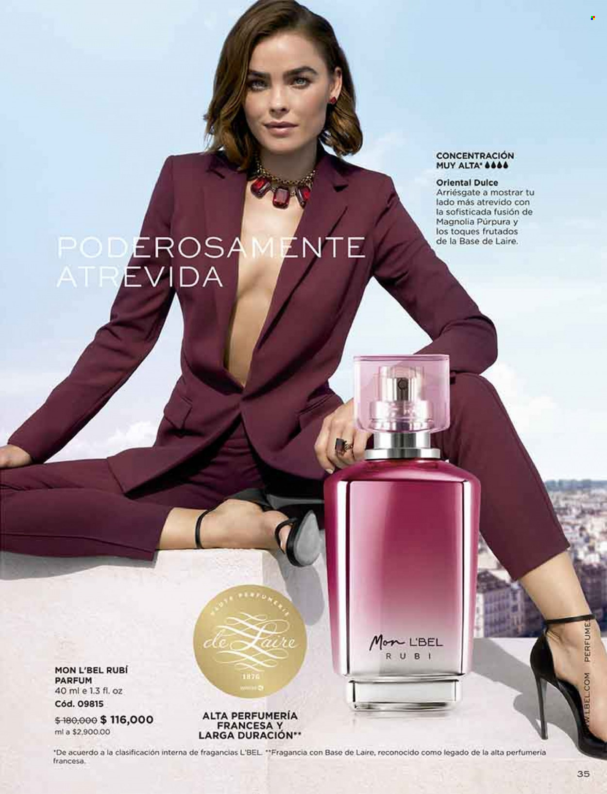 thumbnail - Folleto actual L'Bel - Ventas - perfume. Página 35.