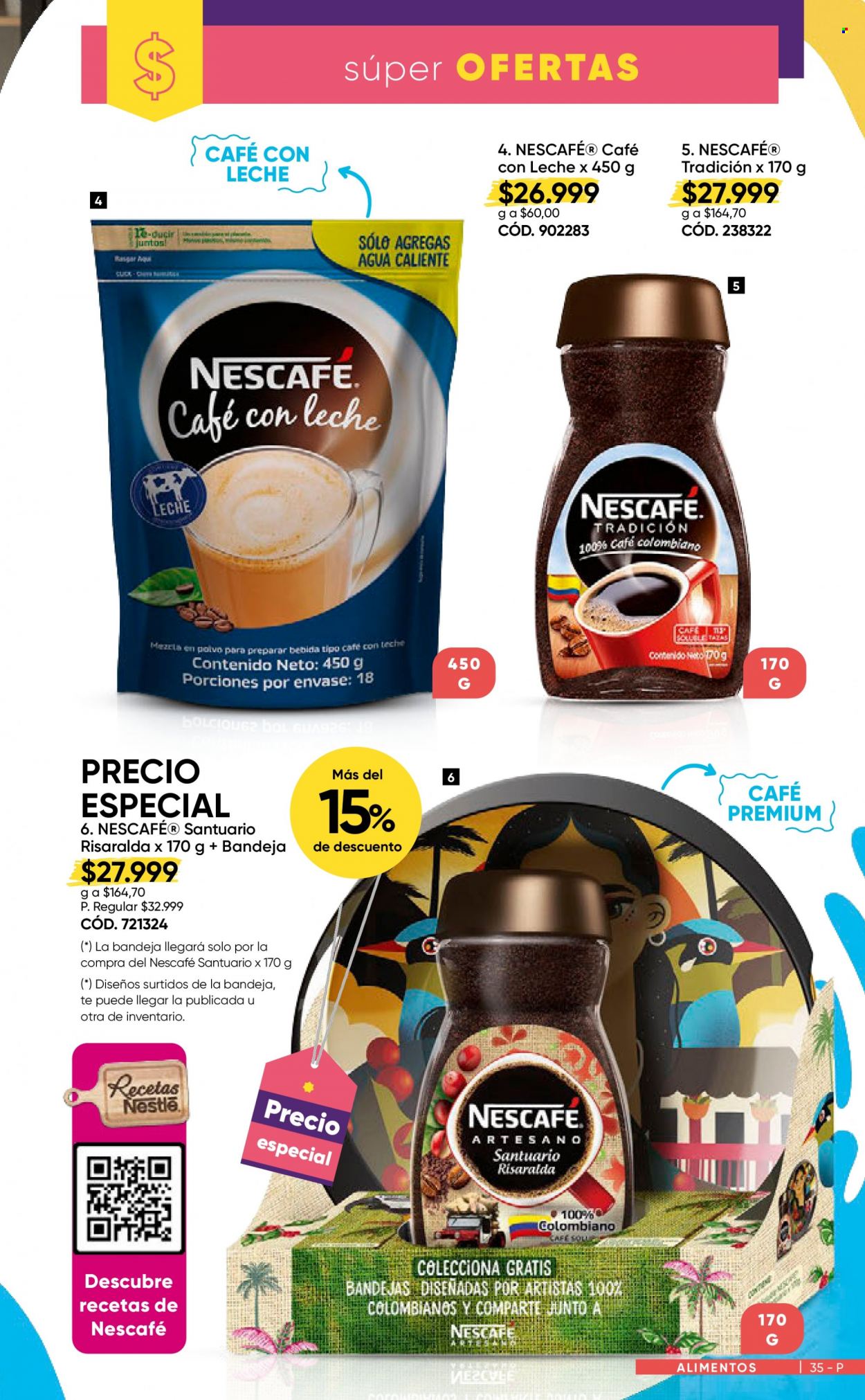 thumbnail - Folleto actual Azzorti - Ventas - Nestlé, bebida, café, Nescafé. Página 35.