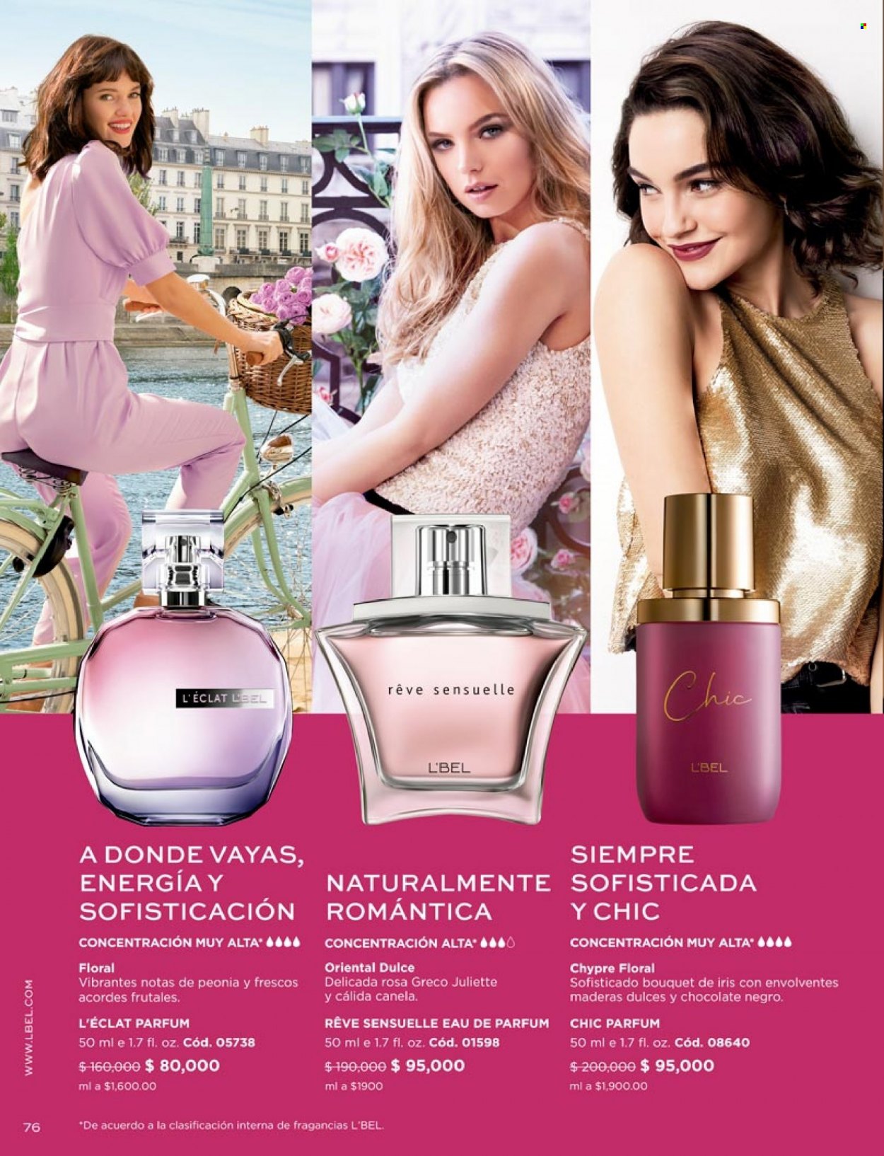 thumbnail - Folleto actual L'Bel - Ventas - perfume, Eclat, Sensuelle. Página 76.