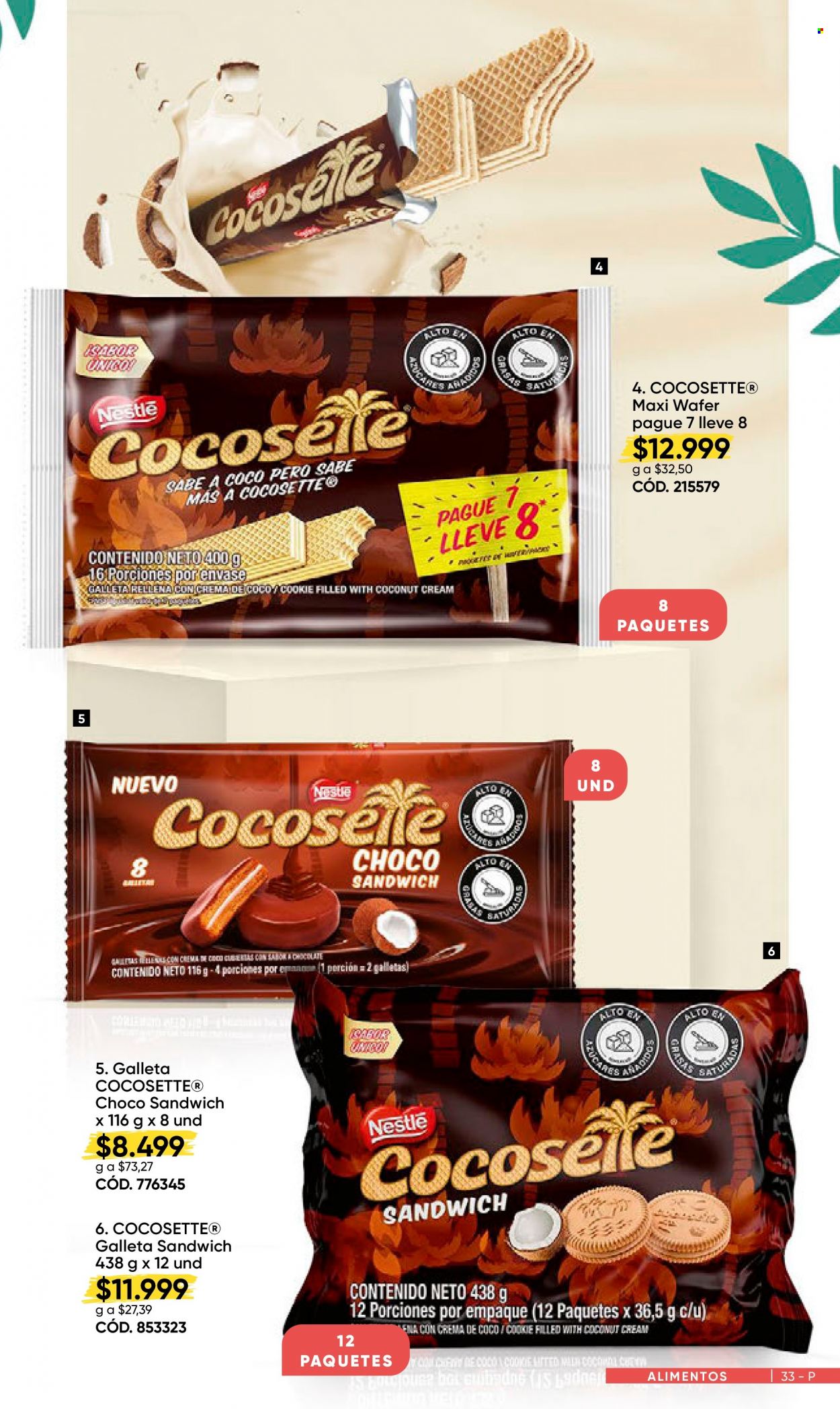 thumbnail - Folleto actual Azzorti - Ventas - Nestlé, galletas, crema de coco. Página 33.