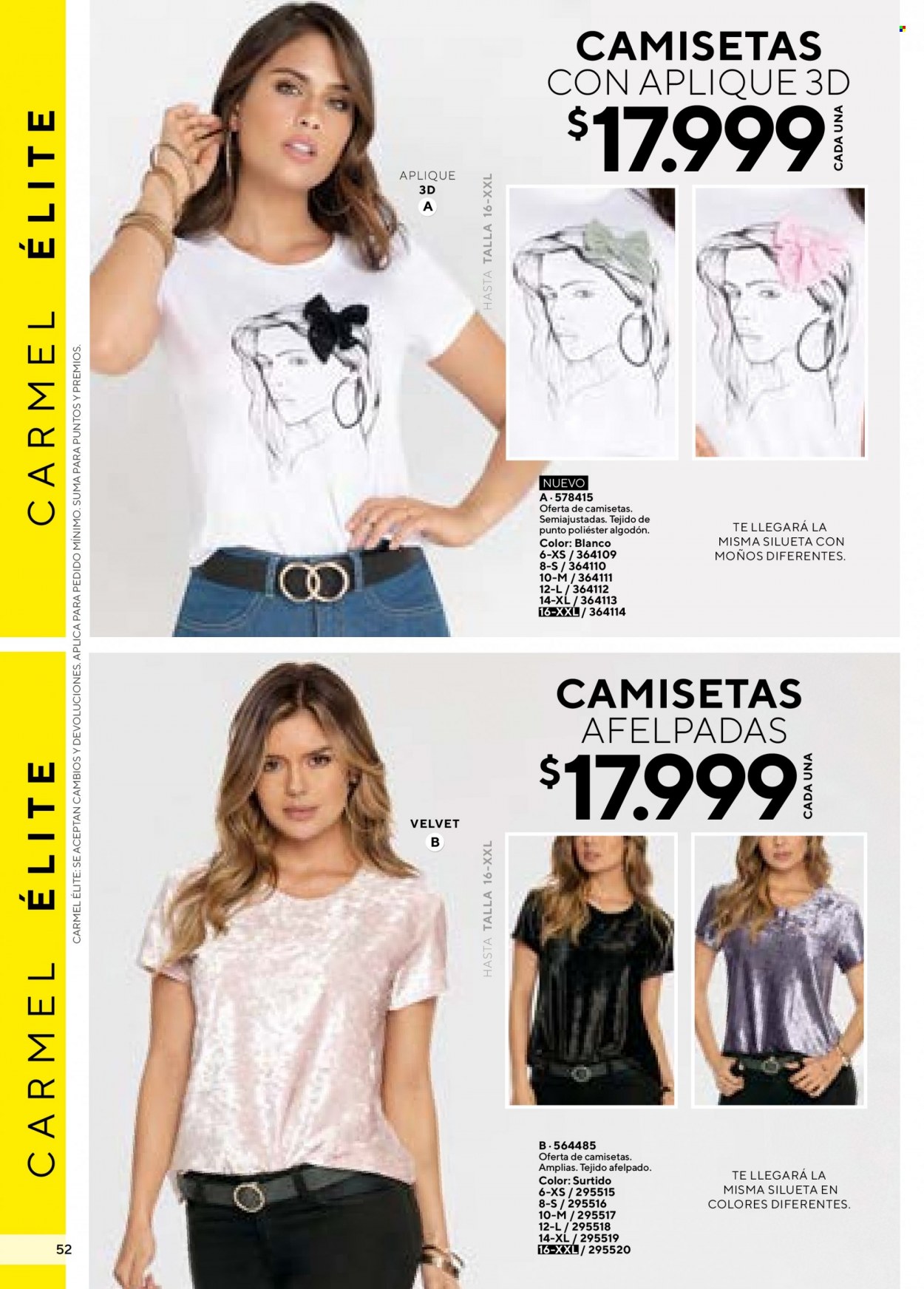 thumbnail - Folleto actual Carmel - Ventas - camiseta. Página 54.
