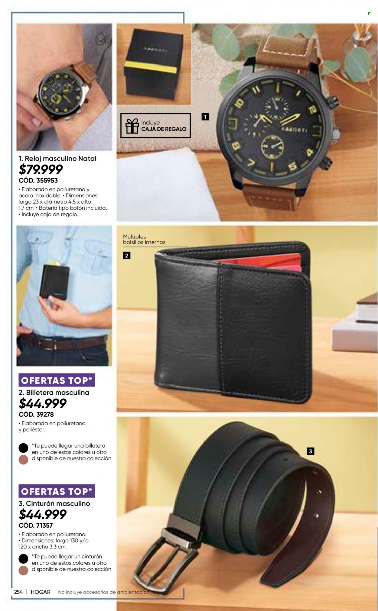thumbnail - Folleto actual Azzorti - Ventas - reloj, caja de regalo, cinturón, billetera. Página 256.