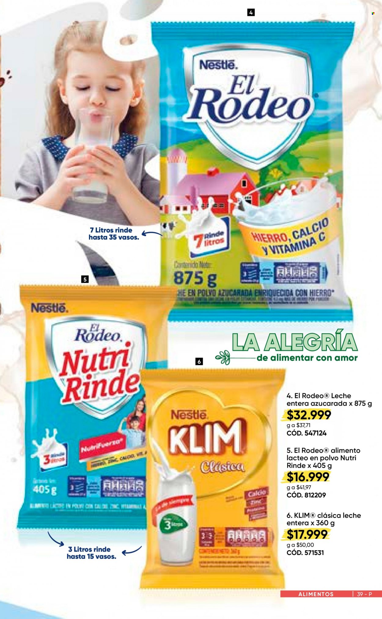thumbnail - Folleto actual Azzorti - Ventas - Nestlé, leche, leche entera, vaso, Rodeo. Página 285.