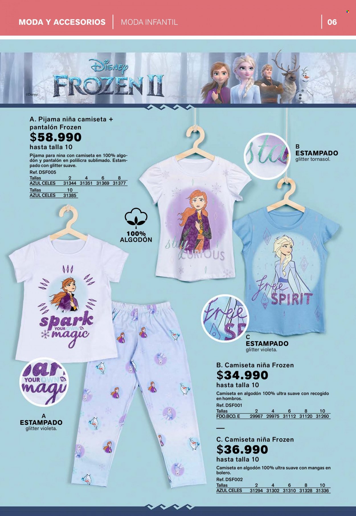thumbnail - Folleto actual Leonisa - 15.7.2022 - 4.8.2022 - Ventas - Frozen, Disney, pantalón, camiseta, pijama. Página 6.