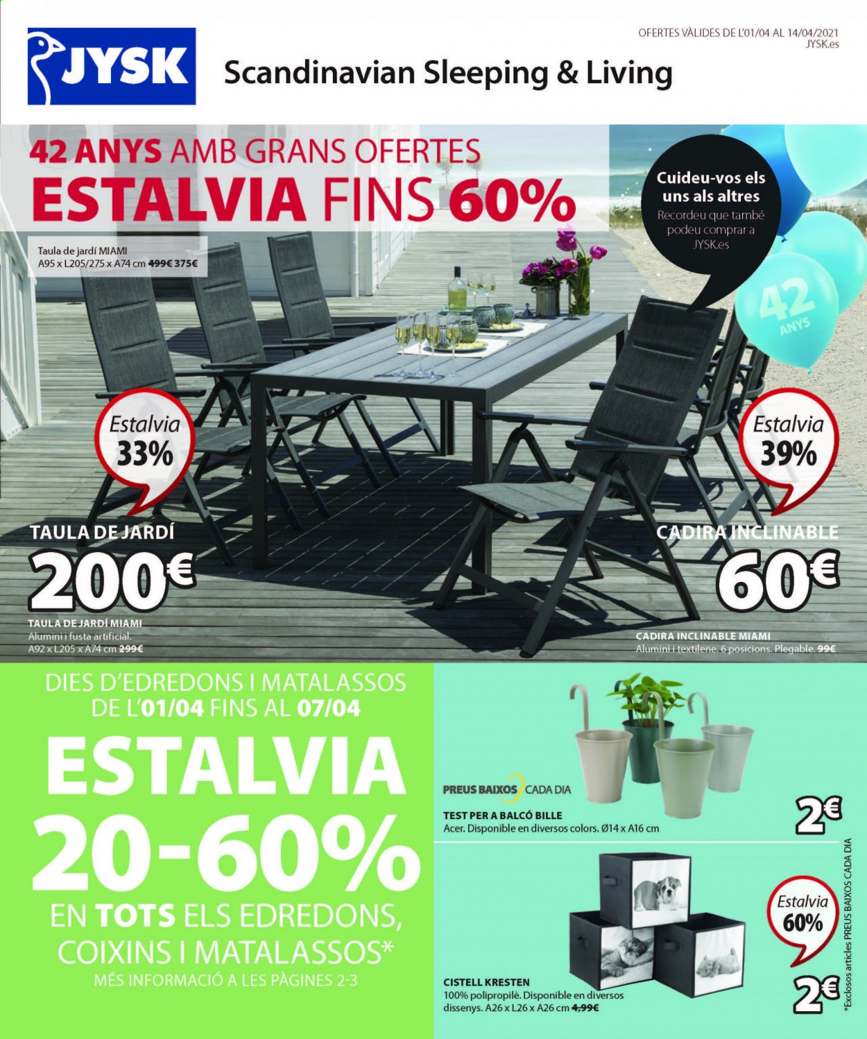 Folleto JYSK - 01/04/21 - 14/04/21. Página 1