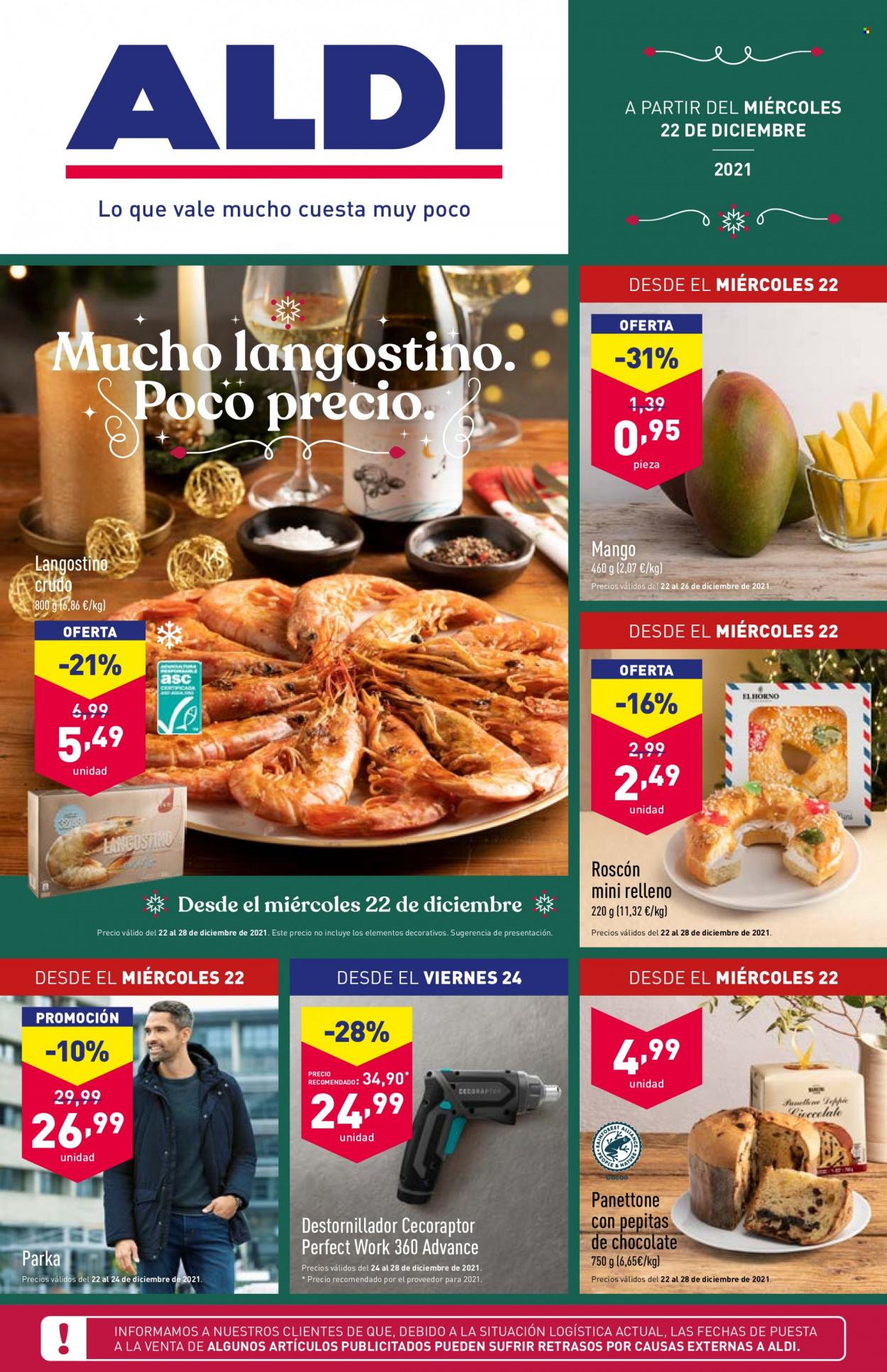 Folleto Aldi - 22/12/21 - 28/12/21. Página 1