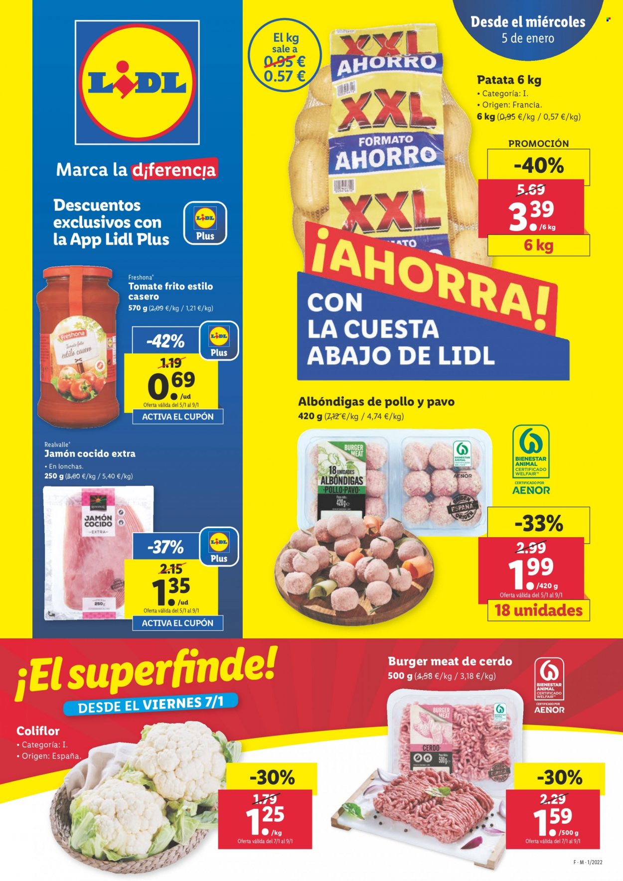 Folleto Lidl - 05/01/22 - 12/01/22. Página 1