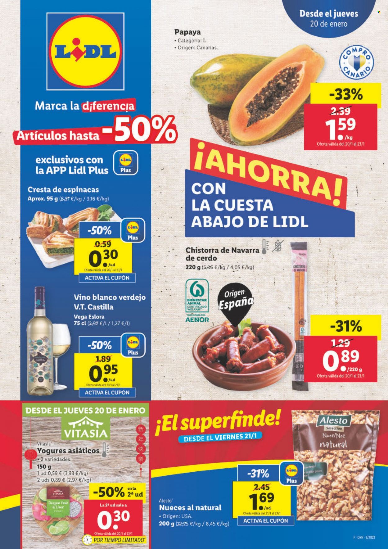 Folleto Lidl - 20/01/22 - 26/01/22. Página 1