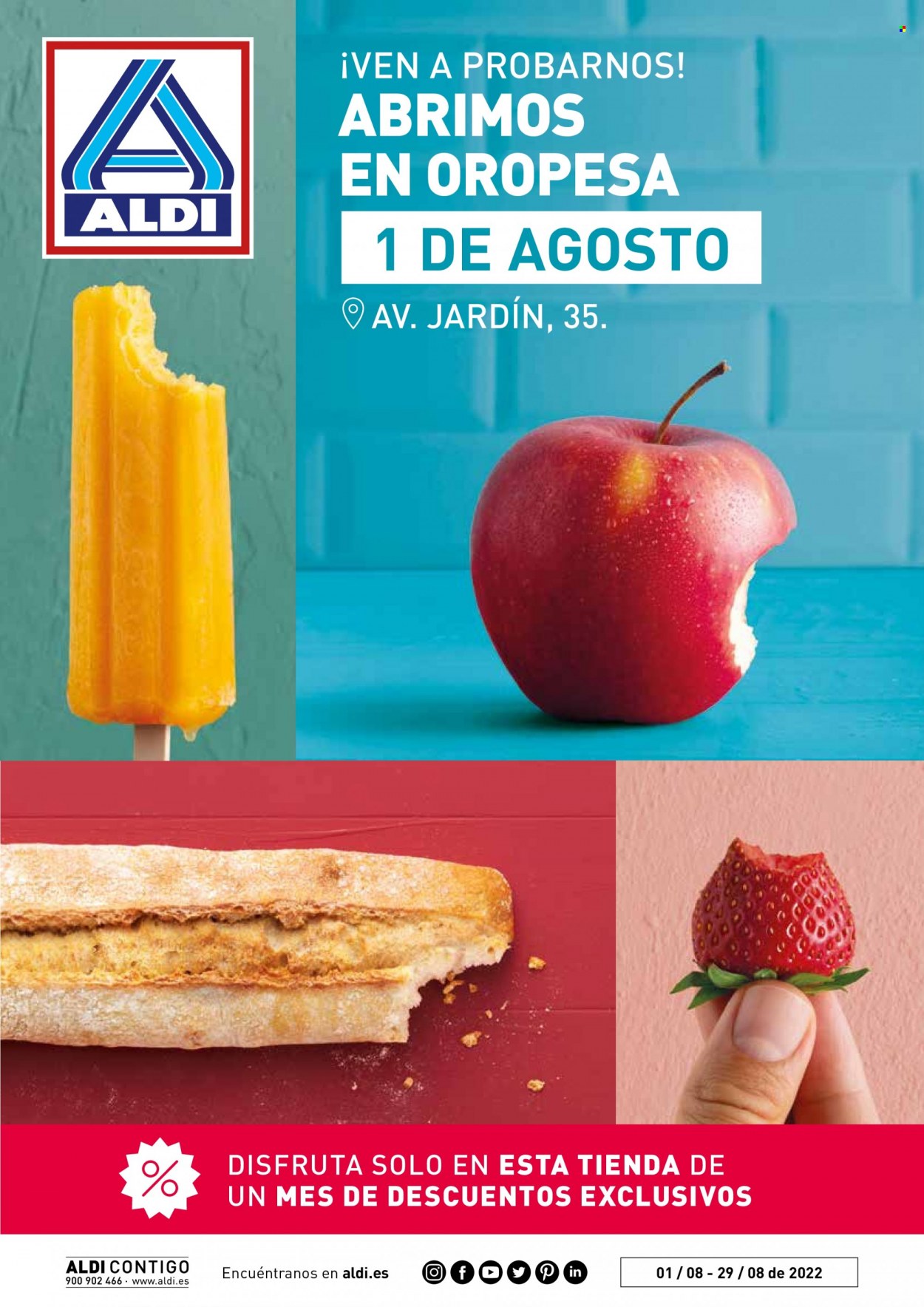 Folleto Aldi - 01/08/22 - 29/08/22. Página 1