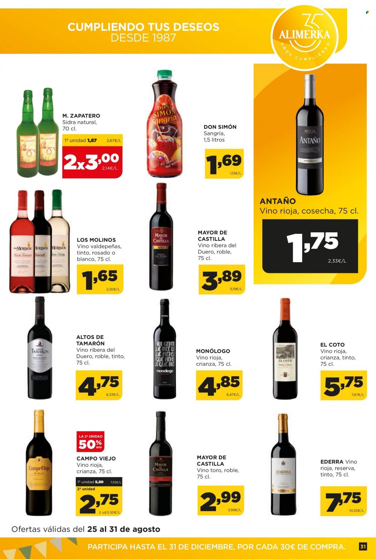 Folleto Alimerka - 25/08/22 - 31/08/22. Página 31