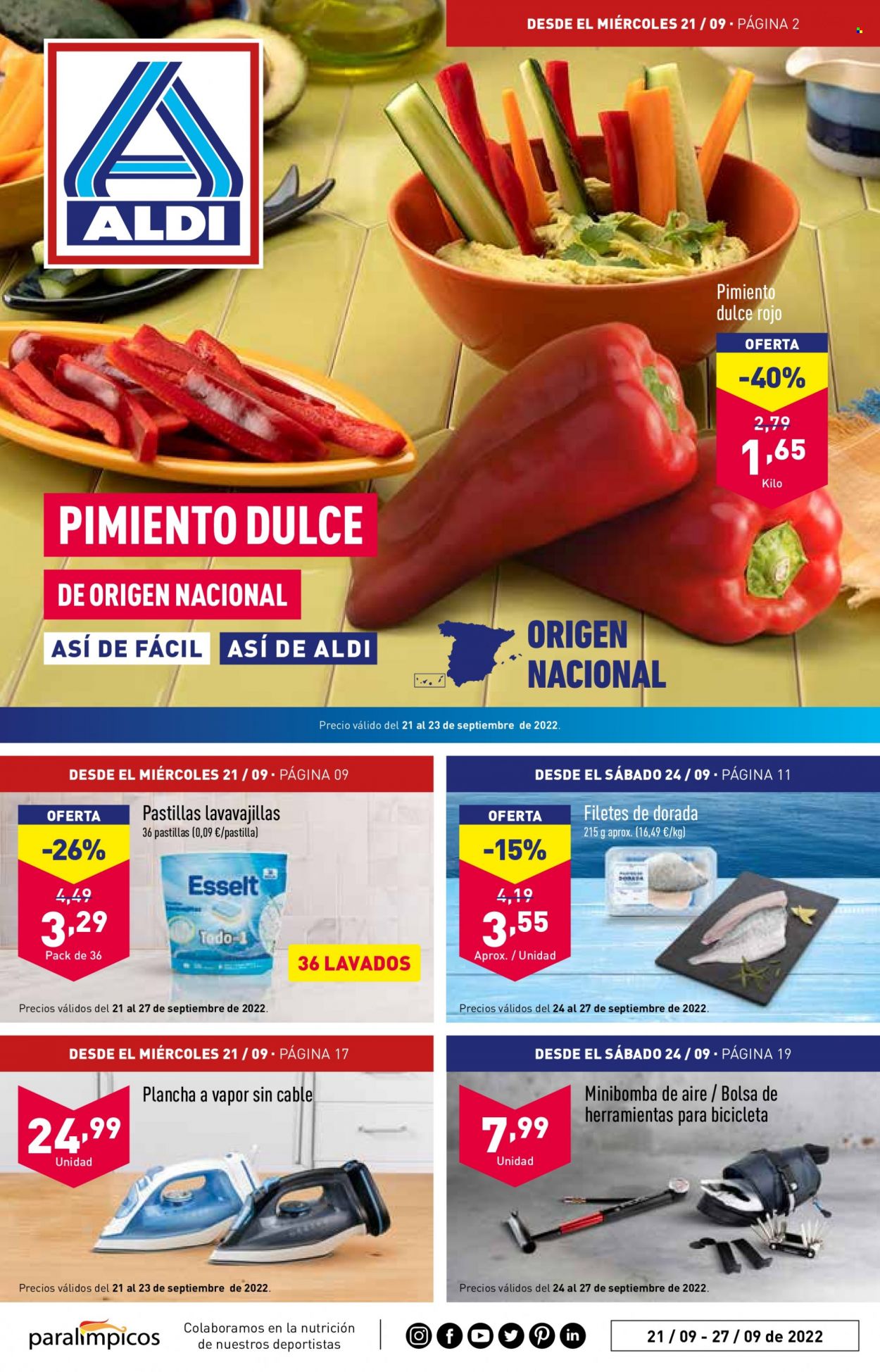 Folleto Aldi - 21/09/22 - 27/09/22. Página 1