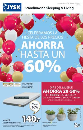 Folleto actual JYSK - 29/09/22 - 12/10/22.