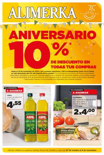 Folleto actual Alimerka - 27/10/22 - 09/11/22.