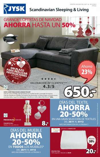 Folleto actual JYSK - 28/11/22 - 14/12/22.