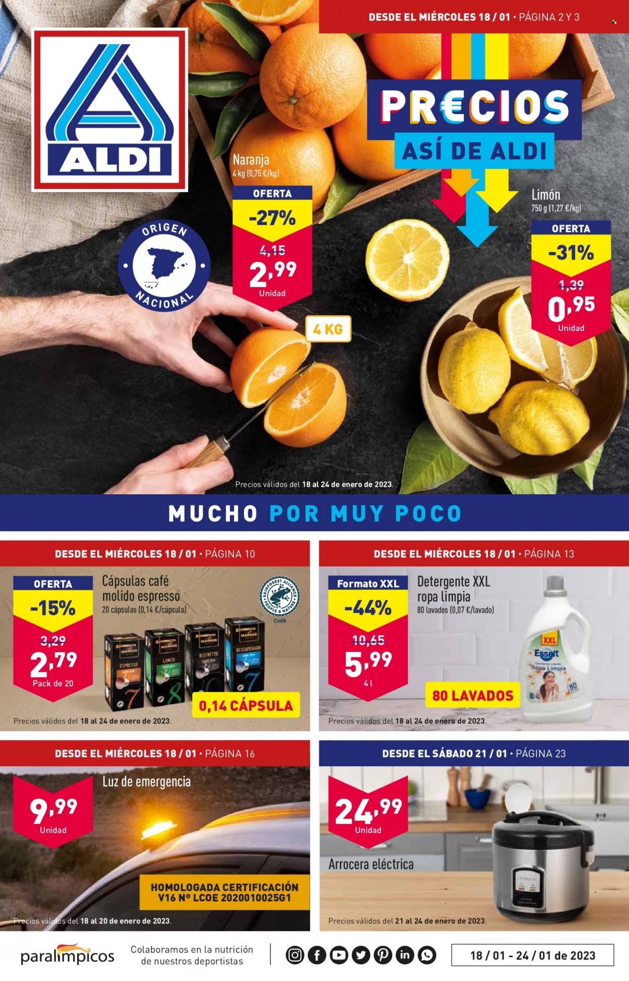 Folleto Aldi - 18/01/23 - 24/01/23. Página 1