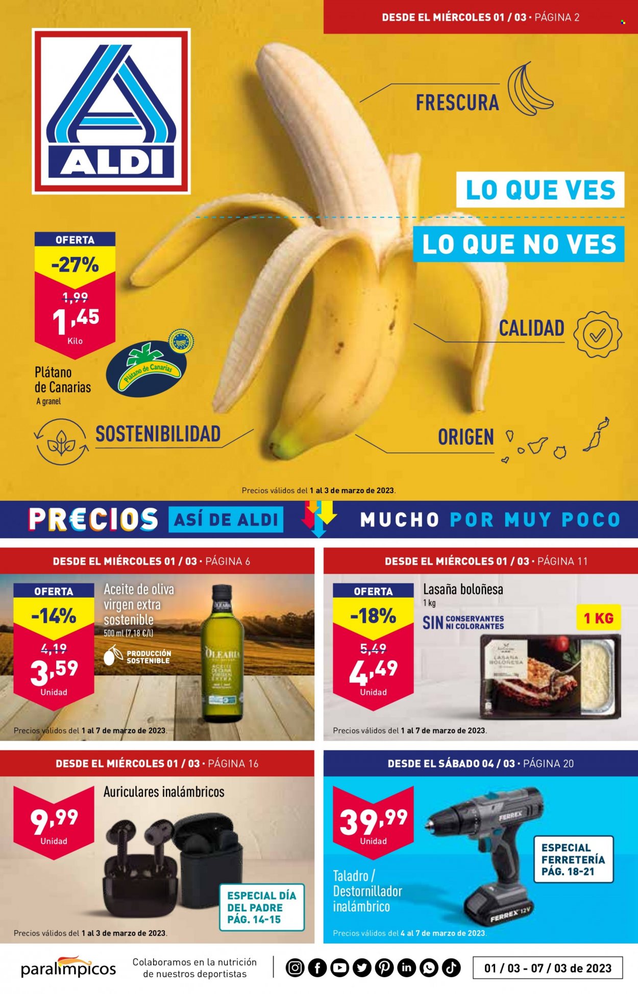 Folleto Aldi - 01/03/23 - 07/03/23. Página 1
