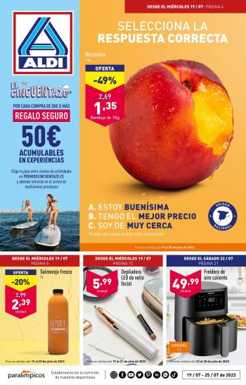 Folheto Aldi - 19.7.2023 - 25.7.2023.