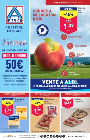 Folleto actual Aldi - 09/08/23 - 15/08/23.