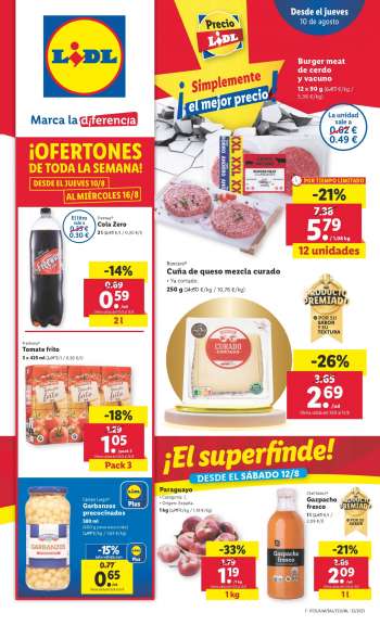 Folleto actual Lidl - 10/08/23 - 16/08/23.