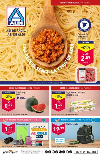 Folleto actual Aldi - 23/08/23 - 29/08/23.