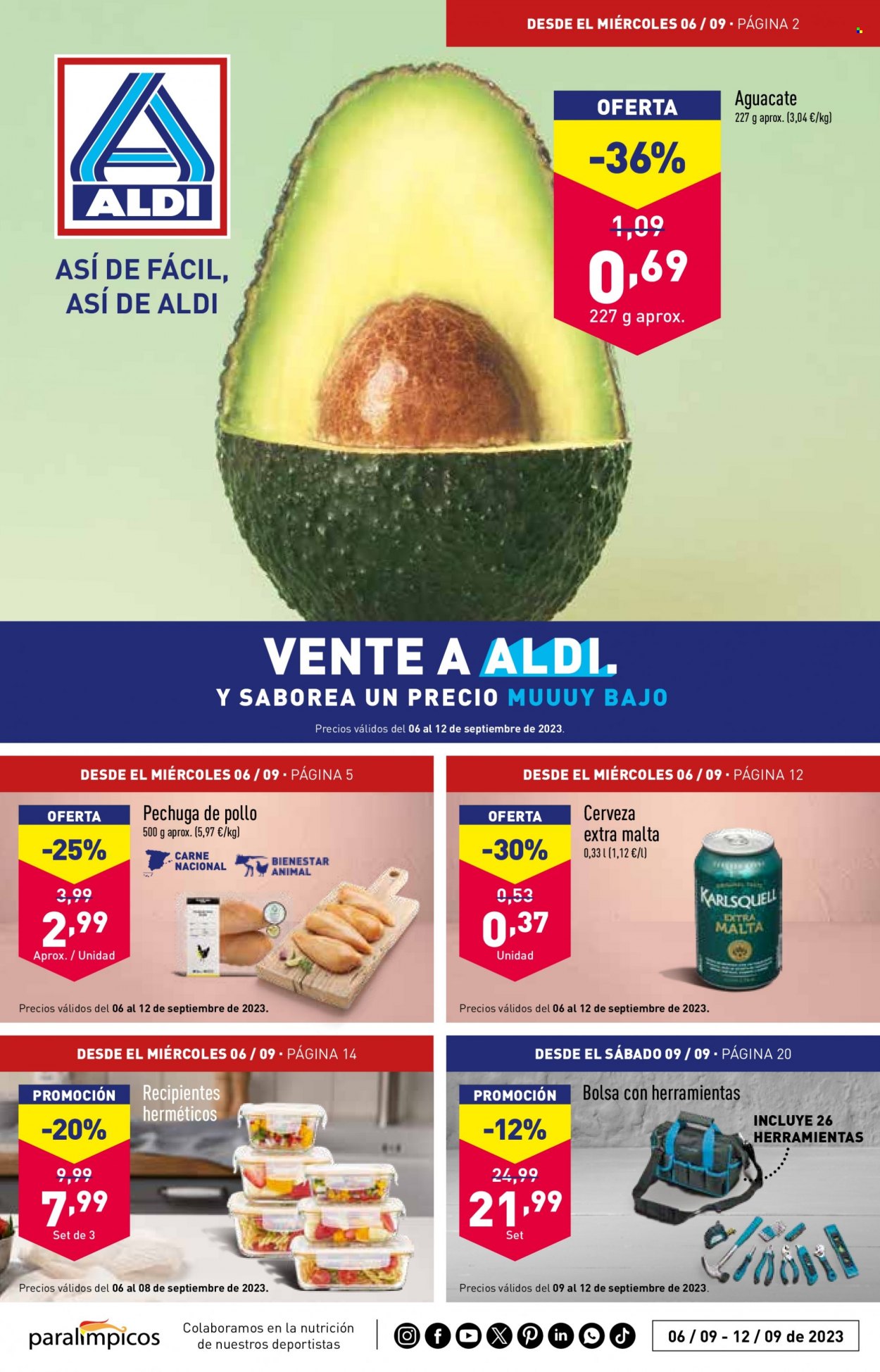 Folleto Aldi - 06/09/23 - 12/09/23. Página 1