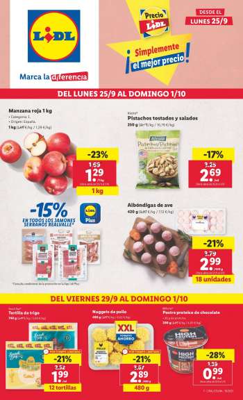 Folleto actual Lidl - 25/09/23 - 01/10/23.