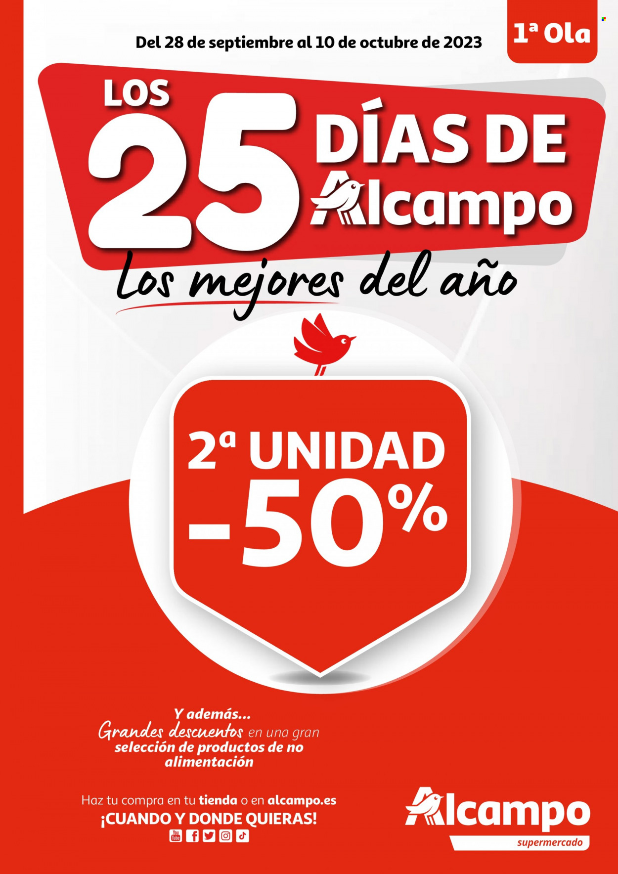 Folleto Alcampo - 28/09/23 - 10/10/23. Página 1