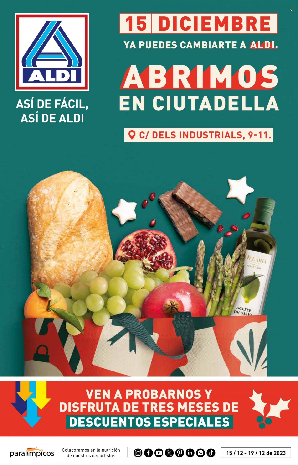 Folleto Aldi - 15/12/23 - 19/12/23. Página 1