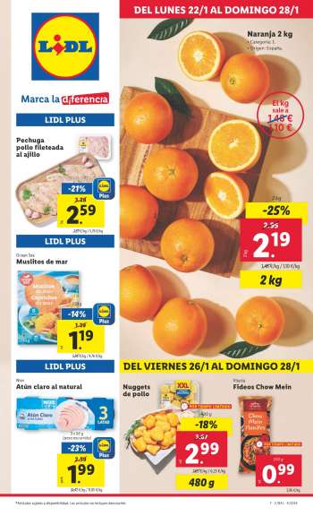 Folleto actual Lidl - 22/01/24 - 28/01/24.