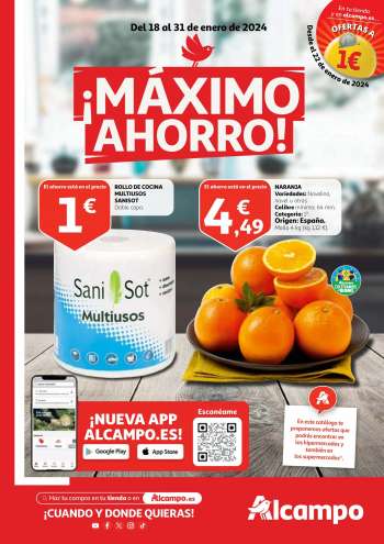 Folleto actual Alcampo - 18/01/24 - 31/01/24.