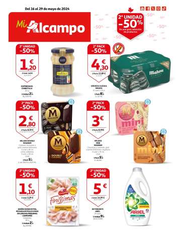 Folleto actual Alcampo - 16/05/24 - 29/05/24.