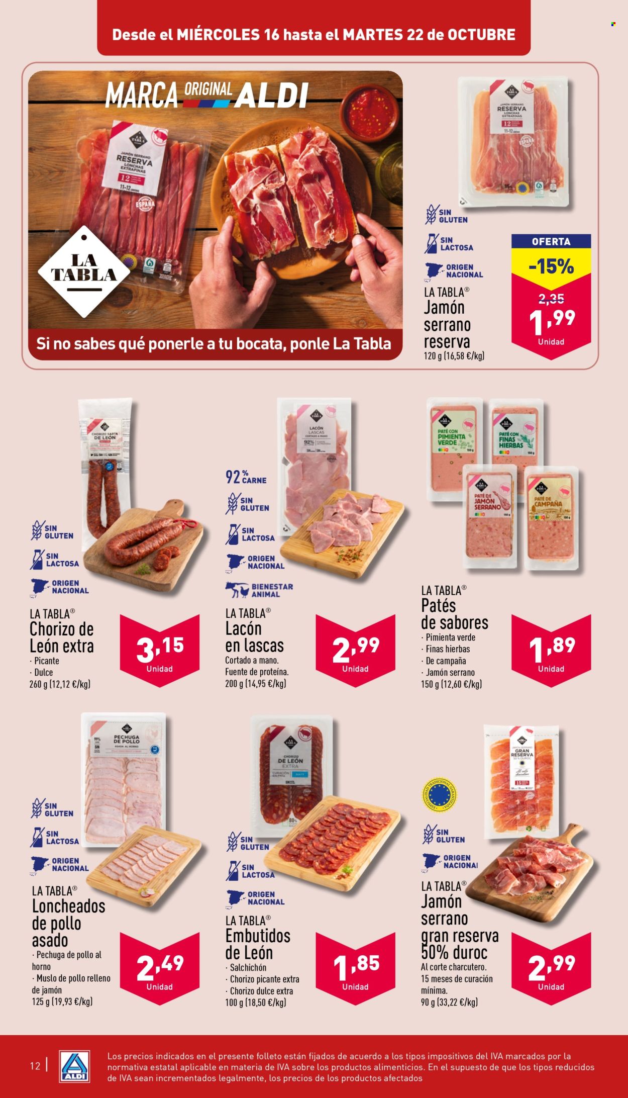 Folleto Aldi - 16/10/24 - 22/10/24. Página 12