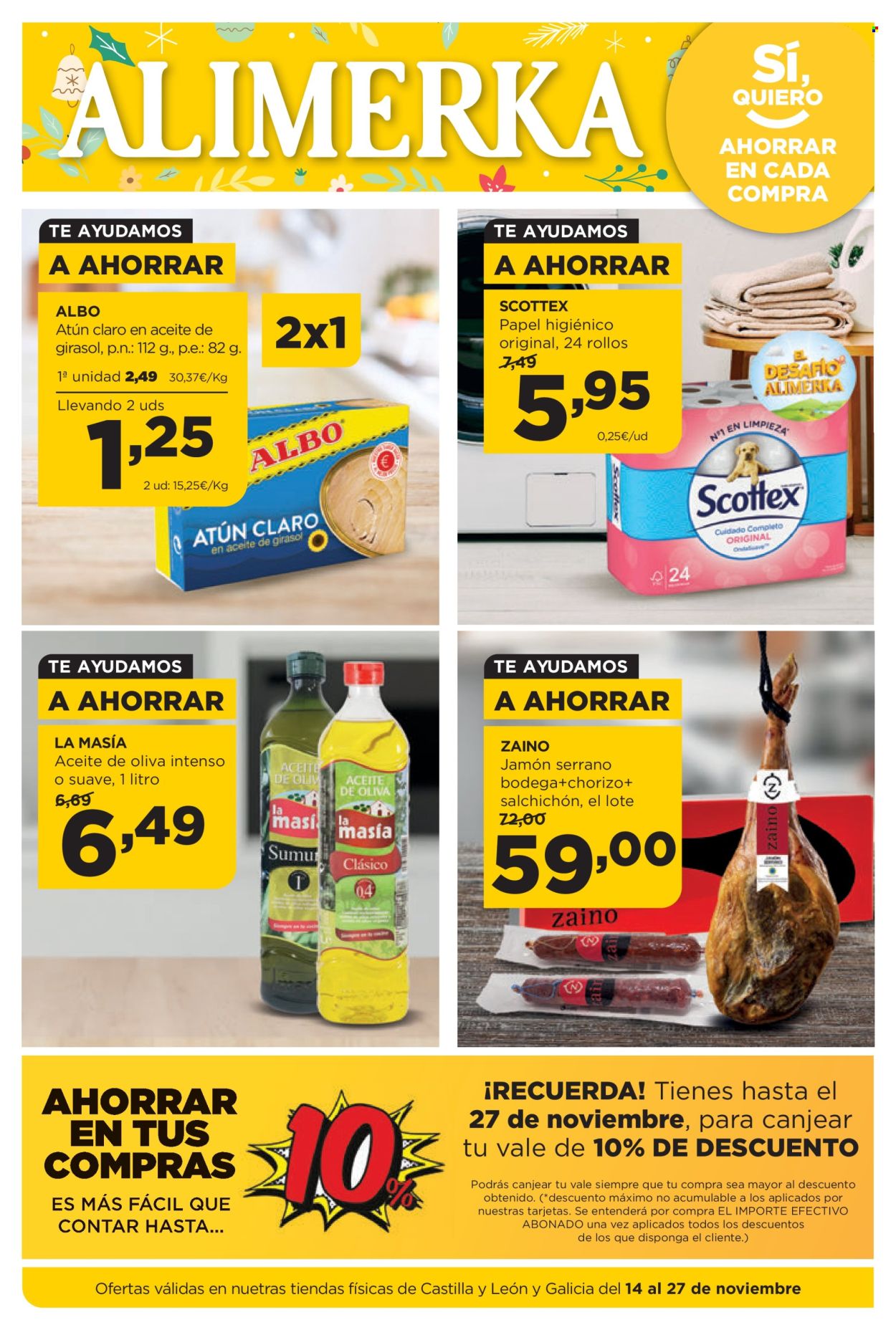 Folleto Alimerka - 14/11/24 - 27/11/24. Página 1