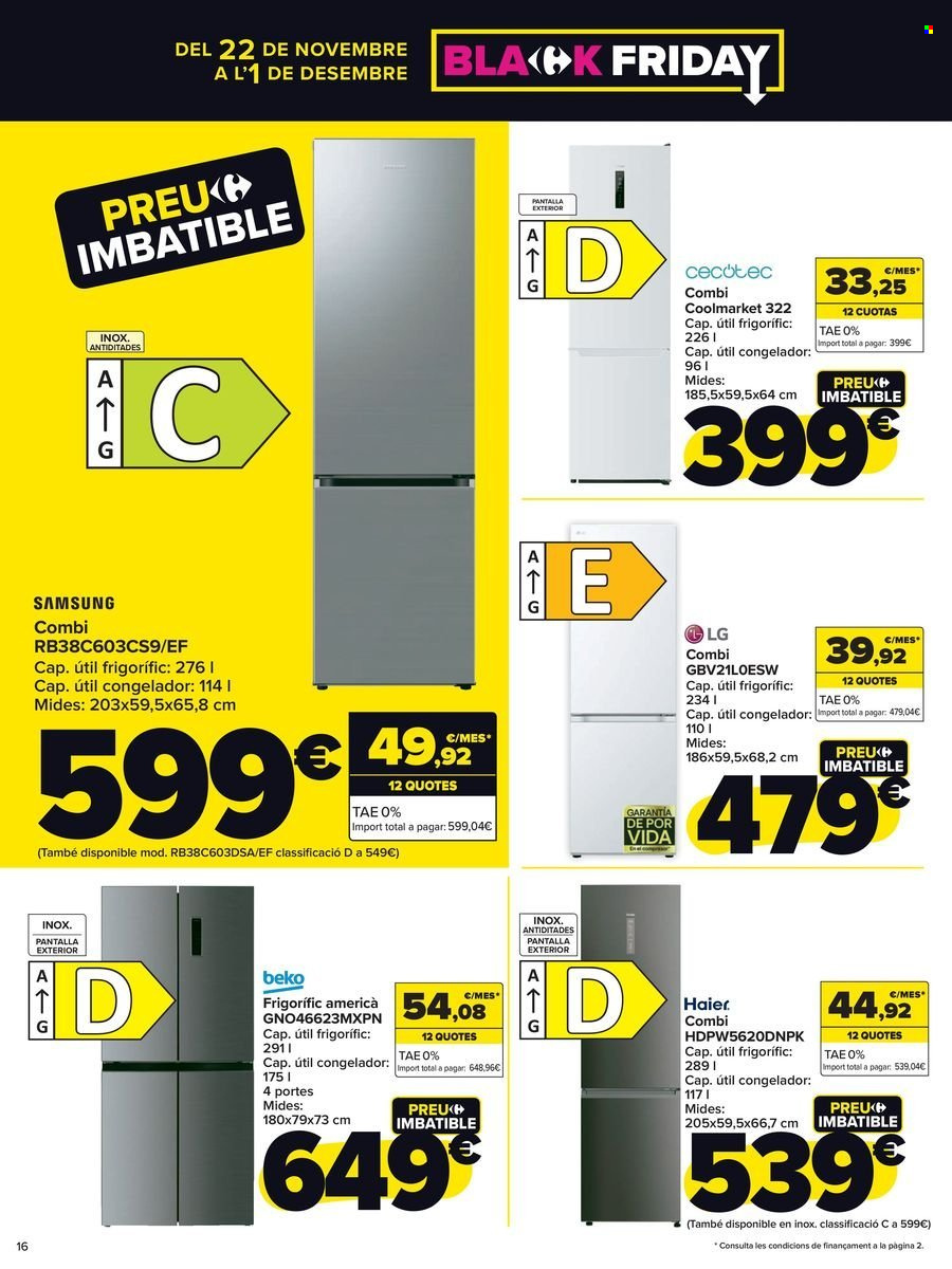 Folleto Carrefour - 22/11/24 - 01/12/24. Página 16