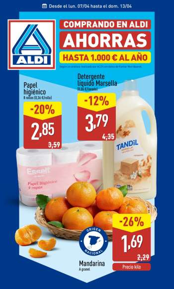 Folleto actual Aldi - 07/04/25 - 13/04/25.