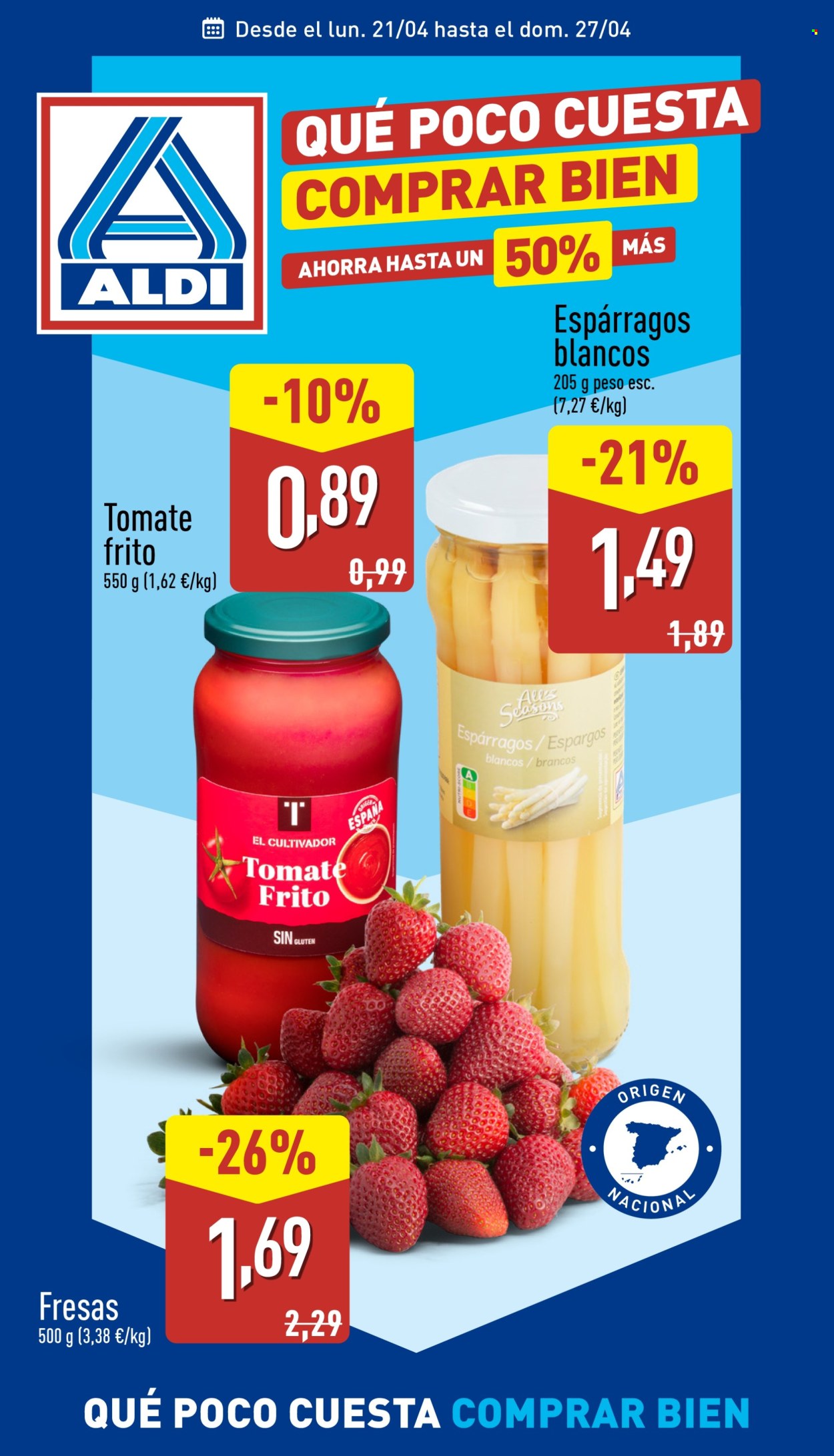 Folleto Aldi - 21/04/25 - 27/04/25. Página 1