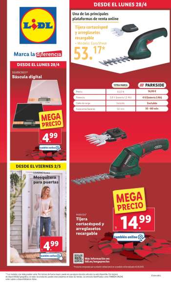Folleto actual Lidl - 28/04/25 - 04/05/25.