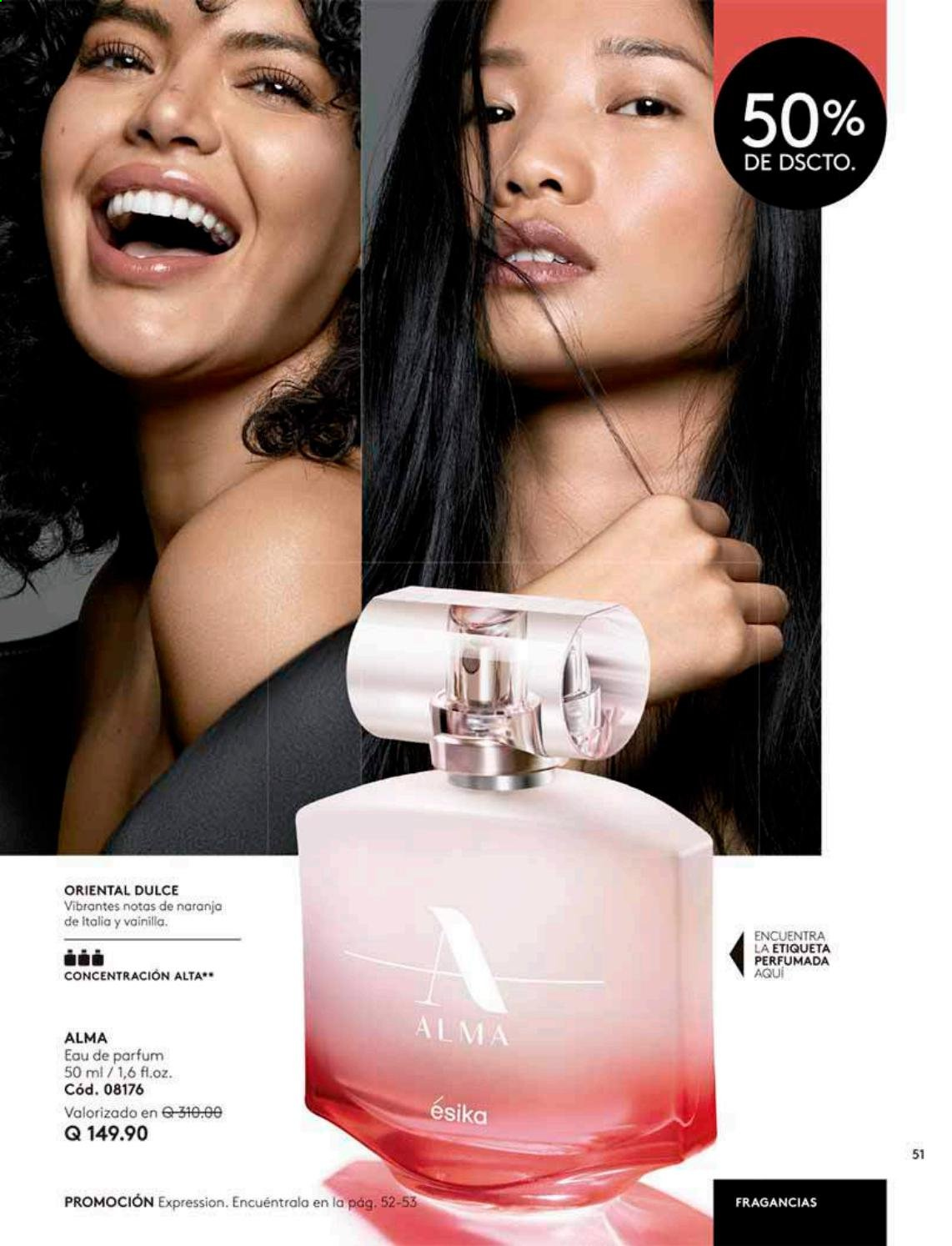 thumbnail - Folleto actual Ésika - Ventas - perfume. Página 51.