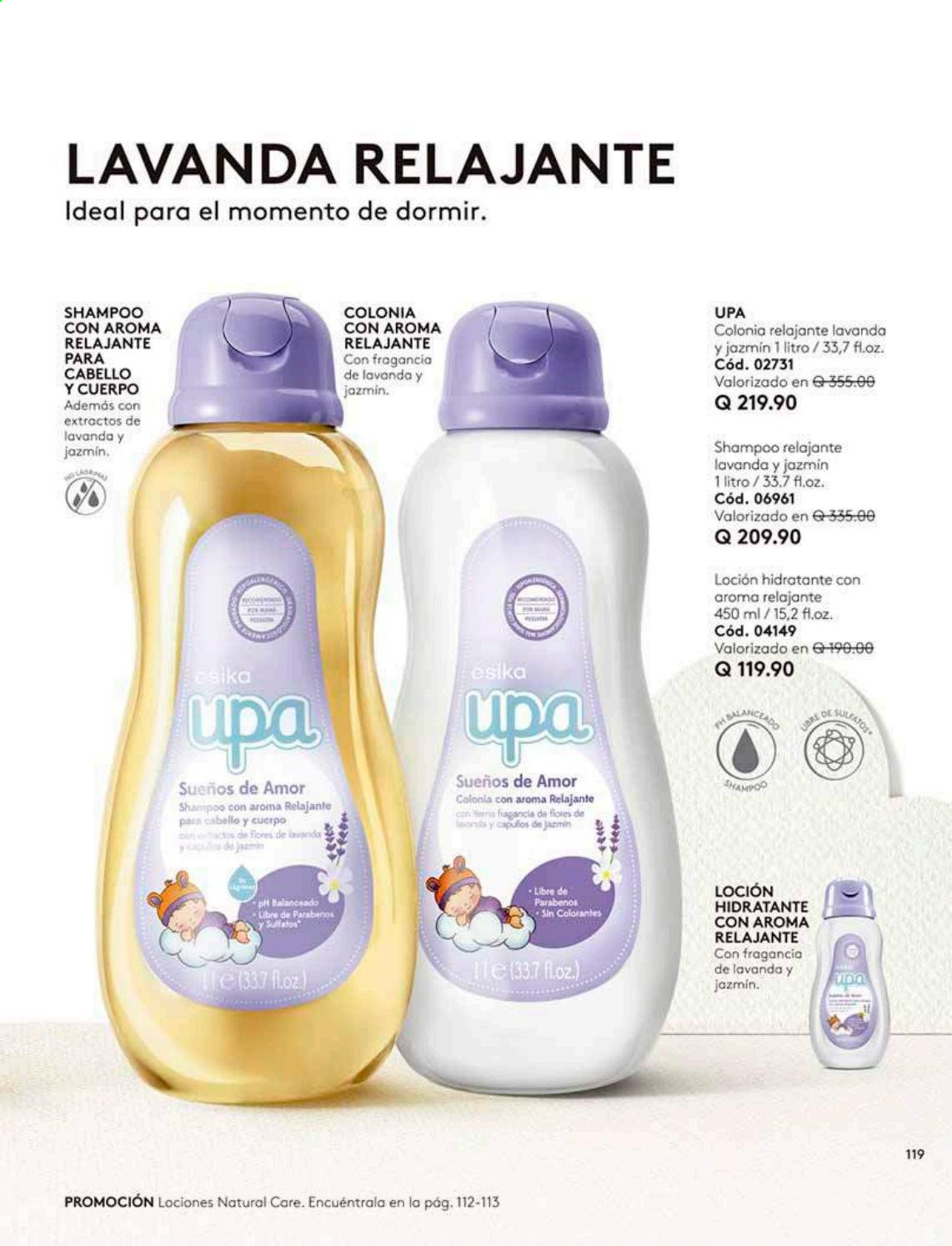 thumbnail - Folleto actual Ésika - Ventas - champú, loción, shampoo. Página 119.