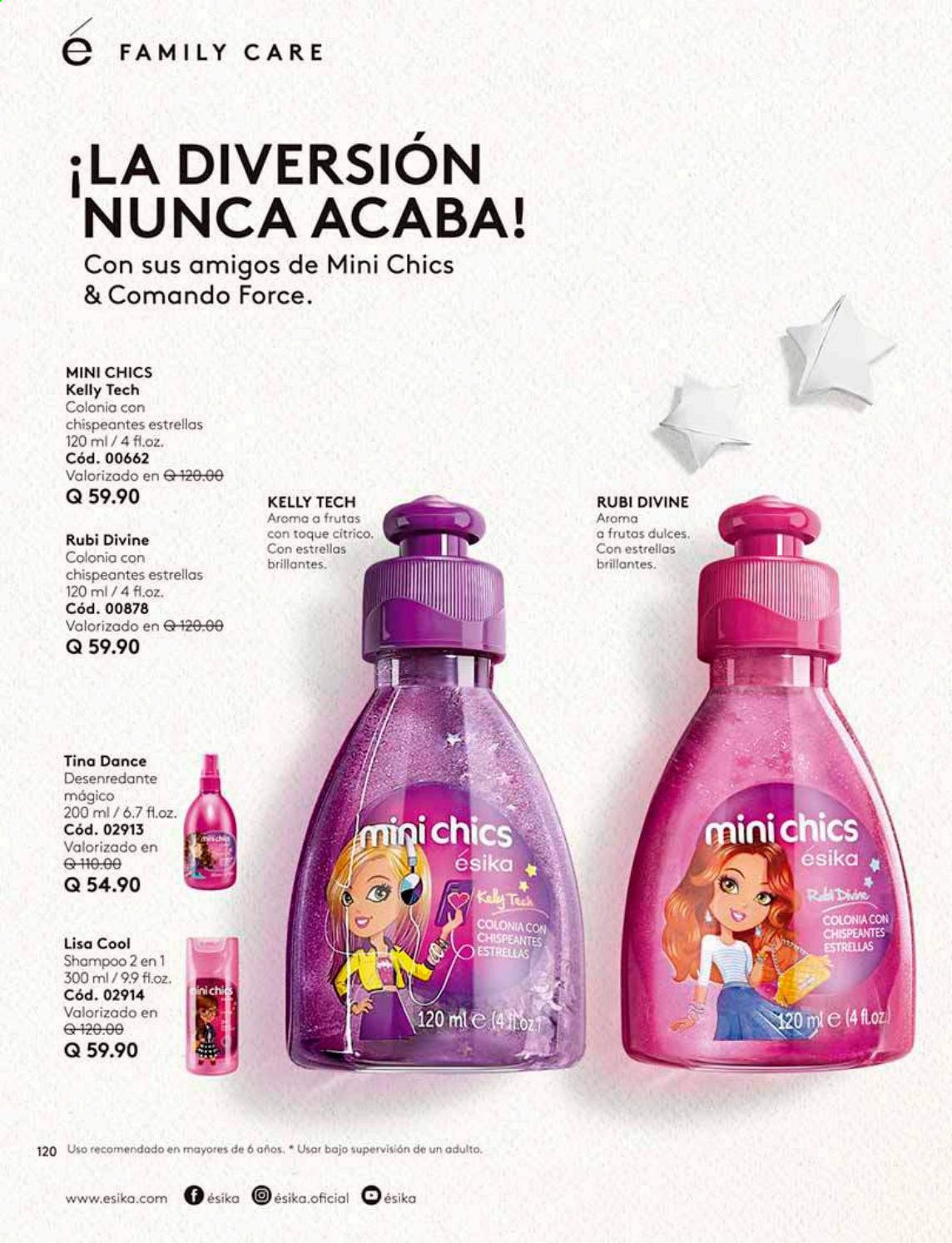 thumbnail - Folleto actual Ésika - Ventas - champú, shampoo. Página 120.