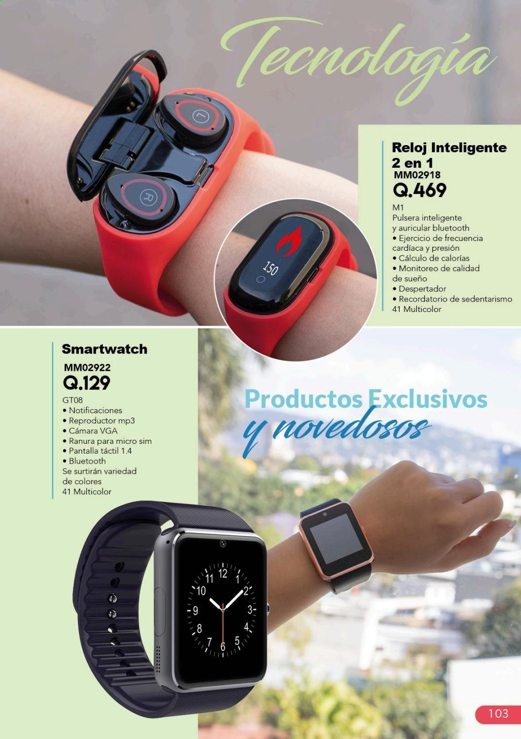 thumbnail - Folleto actual Multimodas - Ventas - reloj, smartwatch, reproductor, pulsera. Página 103.