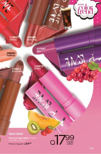 Catálogo Avon. Página 185