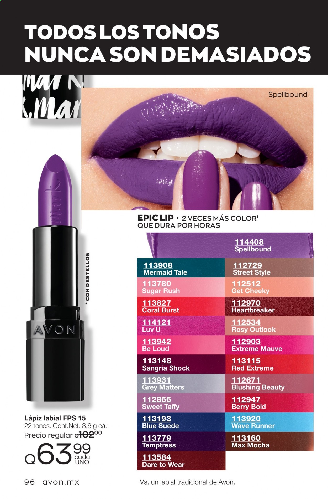 Catálogo Avon. Página 96
