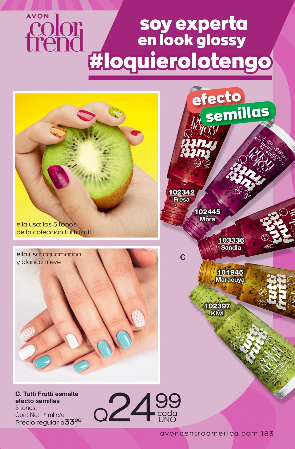 Catálogo Avon. Página 183