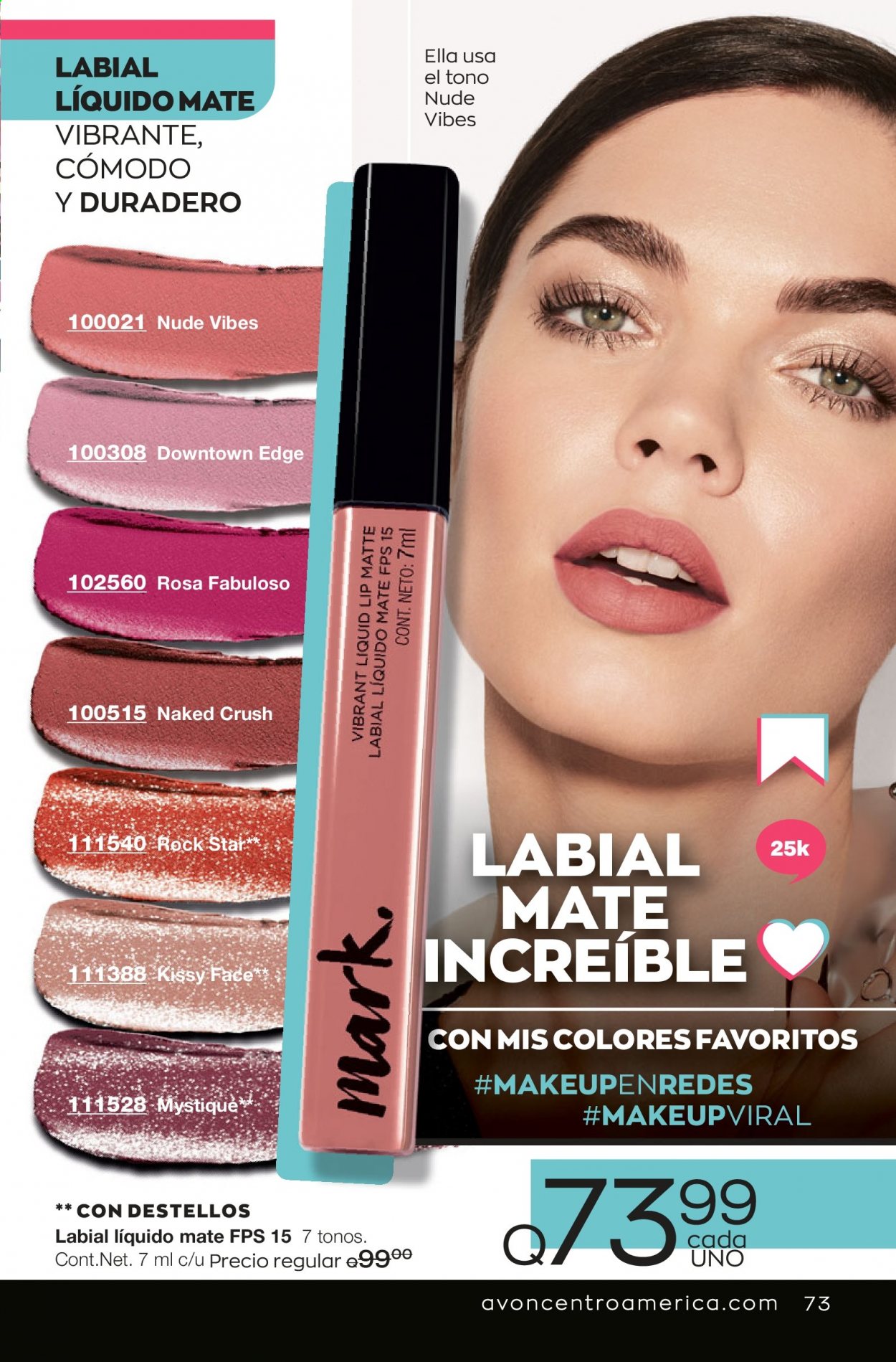 Catálogo Avon. Página 73