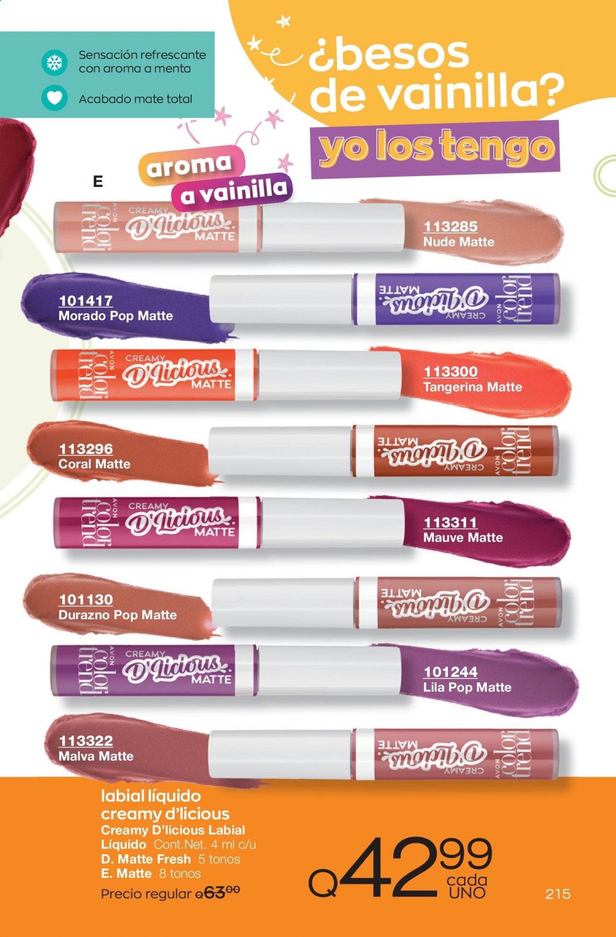 Catálogo Avon. Página 215