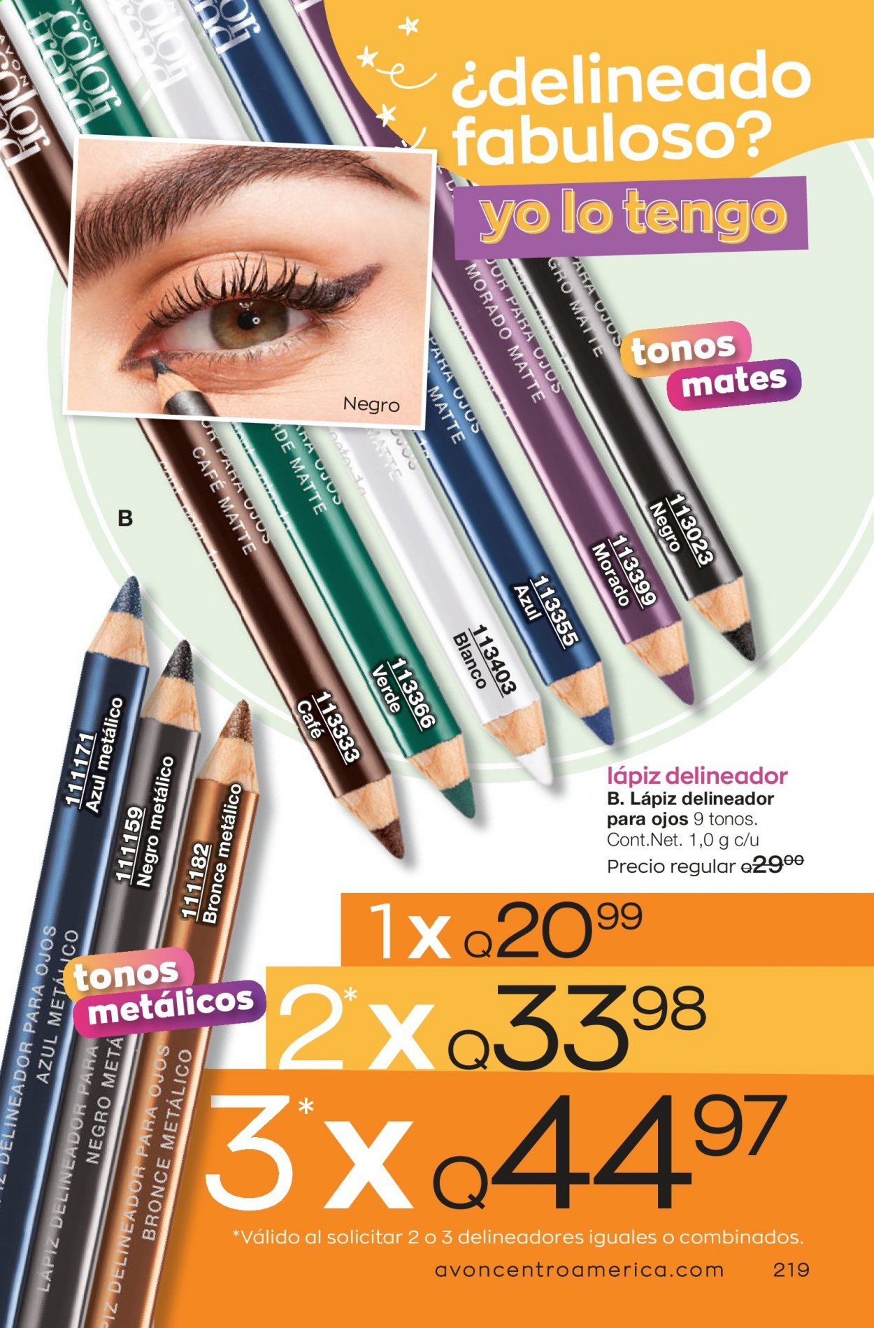 Catálogo Avon. Página 219