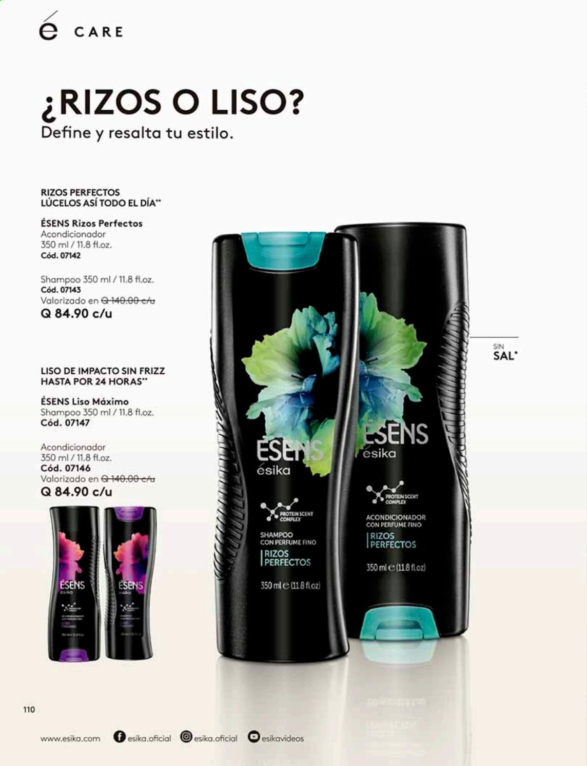 thumbnail - Folleto actual Ésika - Ventas - champú, acondicionador, perfume, shampoo, protein. Página 112.