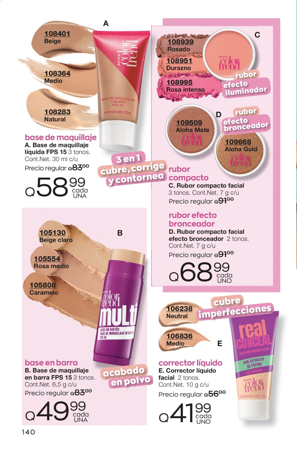 Catálogo Avon. Página 140